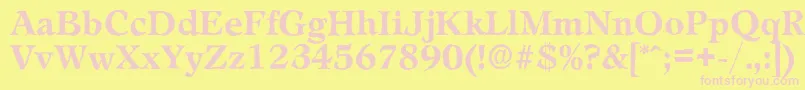 LeamingtonantiqueBold Font – Pink Fonts on Yellow Background