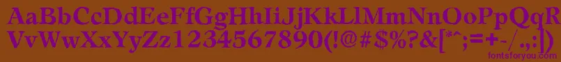 LeamingtonantiqueBold Font – Purple Fonts on Brown Background