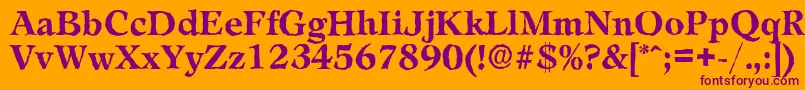 LeamingtonantiqueBold Font – Purple Fonts on Orange Background