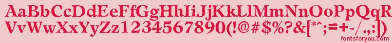 LeamingtonantiqueBold Font – Red Fonts on Pink Background