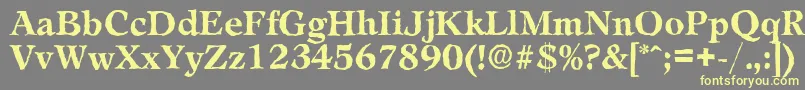 LeamingtonantiqueBold Font – Yellow Fonts on Gray Background