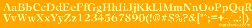 LeamingtonantiqueBold Font – Yellow Fonts on Orange Background