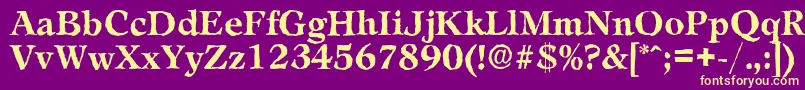 LeamingtonantiqueBold Font – Yellow Fonts on Purple Background