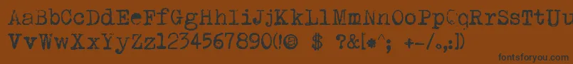 DkPI Font – Black Fonts on Brown Background