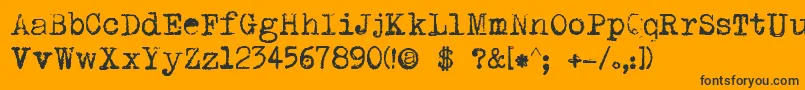 DkPI Font – Black Fonts on Orange Background