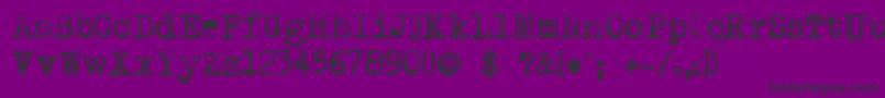 DkPI-fontti – mustat fontit violetilla taustalla