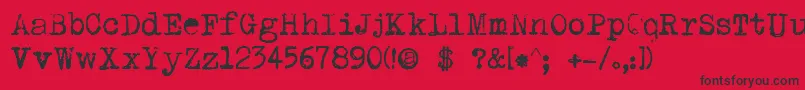 DkPI Font – Black Fonts on Red Background