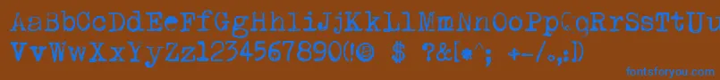 DkPI Font – Blue Fonts on Brown Background