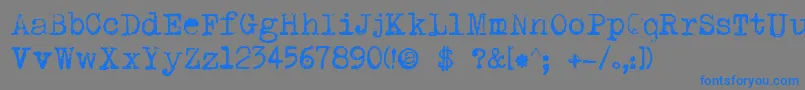 フォントDkPI – 灰色の背景に青い文字