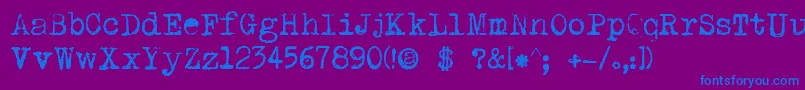 DkPI Font – Blue Fonts on Purple Background