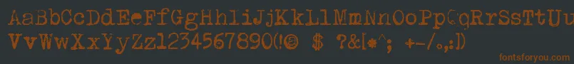 DkPI Font – Brown Fonts on Black Background