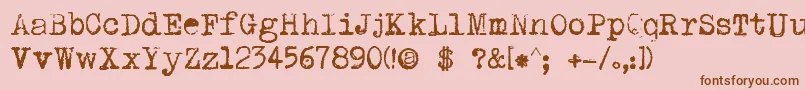 DkPI Font – Brown Fonts on Pink Background