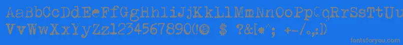 DkPI Font – Gray Fonts on Blue Background