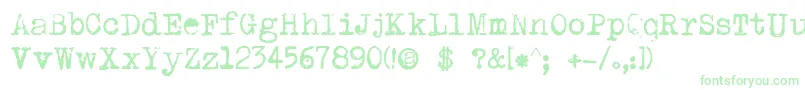 DkPI Font – Green Fonts on White Background