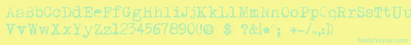 DkPI Font – Green Fonts on Yellow Background