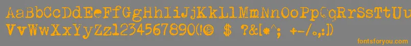 Шрифт DkPI – оранжевые шрифты на сером фоне