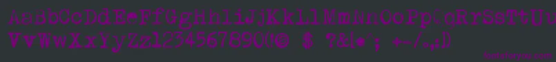 DkPI Font – Purple Fonts on Black Background