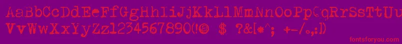 DkPI Font – Red Fonts on Purple Background