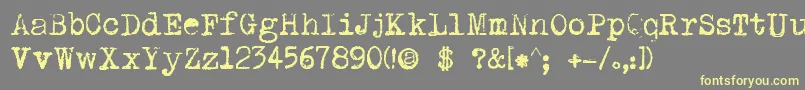 DkPI Font – Yellow Fonts on Gray Background