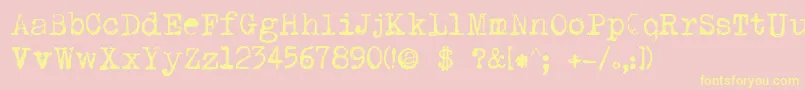 DkPI Font – Yellow Fonts on Pink Background