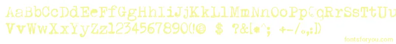 DkPI Font – Yellow Fonts on White Background