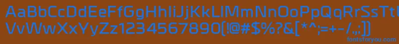 MetrikDemibold Font – Blue Fonts on Brown Background