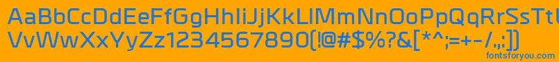 Шрифт MetrikDemibold – синие шрифты на оранжевом фоне