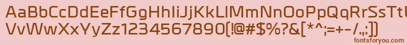 Шрифт MetrikDemibold – коричневые шрифты на розовом фоне