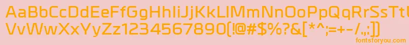 MetrikDemibold Font – Orange Fonts on Pink Background