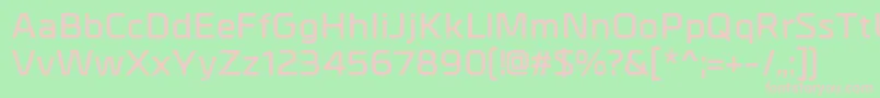 MetrikDemibold-fontti – vaaleanpunaiset fontit vihreällä taustalla