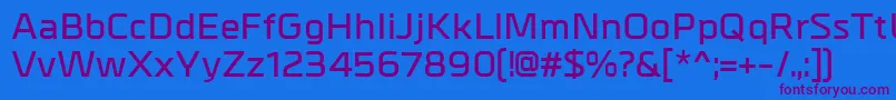 MetrikDemibold Font – Purple Fonts on Blue Background