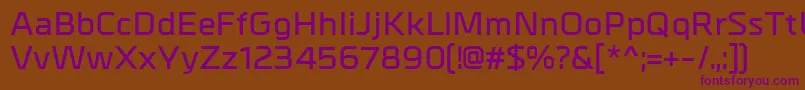 MetrikDemibold Font – Purple Fonts on Brown Background