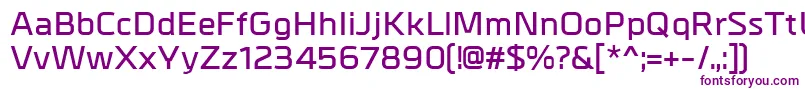 MetrikDemibold-fontti – violetit fontit valkoisella taustalla