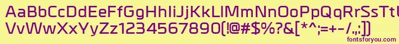 MetrikDemibold Font – Purple Fonts on Yellow Background