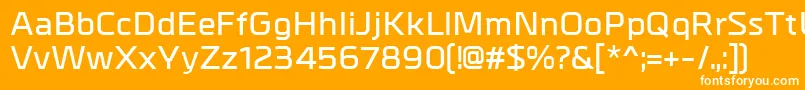 Шрифт MetrikDemibold – белые шрифты на оранжевом фоне