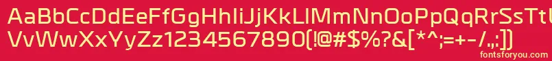 MetrikDemibold Font – Yellow Fonts on Red Background