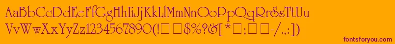 AgUniversity Font – Purple Fonts on Orange Background