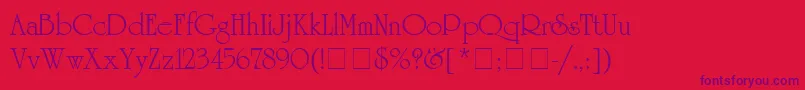 AgUniversity Font – Purple Fonts on Red Background