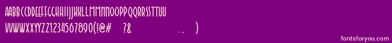 Fonte Faishal – fontes rosa em um fundo violeta