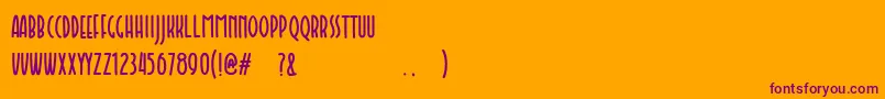 Шрифт Faishal – фиолетовые шрифты на оранжевом фоне
