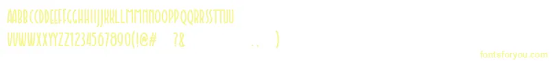Czcionka Faishal – żółte czcionki