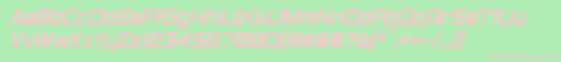 MontalbanCondensedItalic Font – Pink Fonts on Green Background