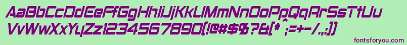 Шрифт MontalbanCondensedItalic – фиолетовые шрифты на зелёном фоне