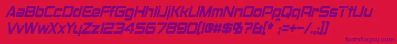 MontalbanCondensedItalic Font – Purple Fonts on Red Background