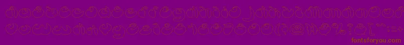 ButterflyHollow-Schriftart – Braune Schriften auf violettem Hintergrund