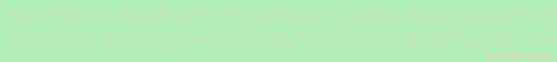 フォントButterflyHollow – 緑の背景にピンクのフォント