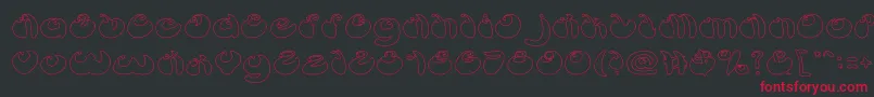 ButterflyHollow Font – Red Fonts on Black Background