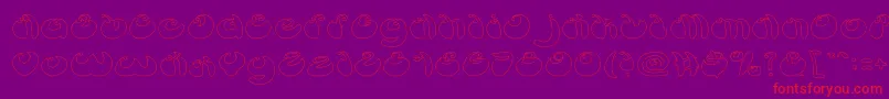 ButterflyHollow Font – Red Fonts on Purple Background