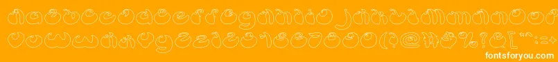 ButterflyHollow Font – White Fonts on Orange Background