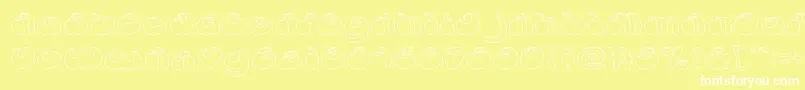 ButterflyHollow Font – White Fonts on Yellow Background